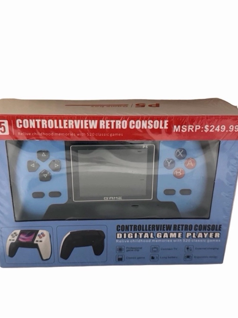 ControllerView Retro Console P5 Handheld - Blue